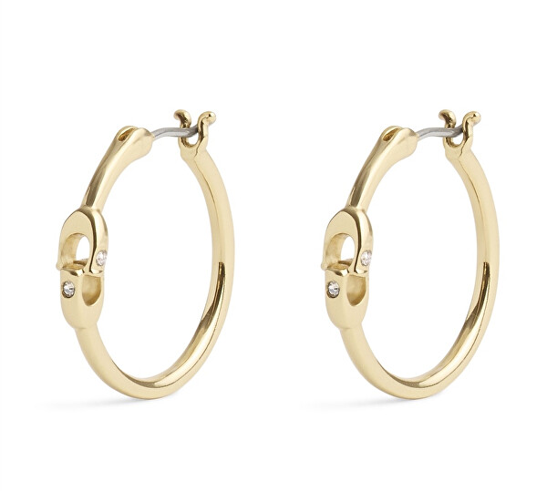 Kruhové náušnice z pozlacené mosazi 37408160GLD710