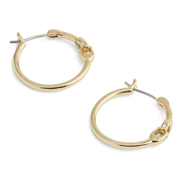 Kruhové náušnice z pozlacené mosazi 37408160GLD710