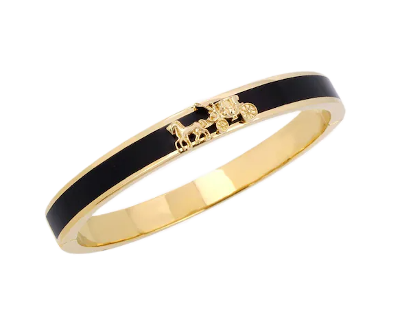 Stylový pozlacený pevný náramek pro ženy 37335755GLD001