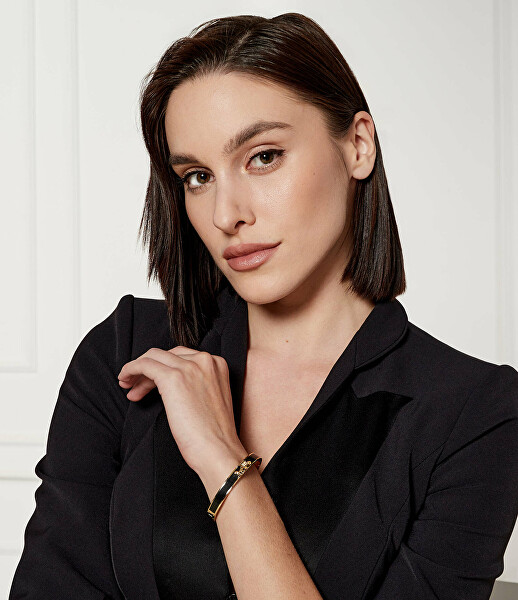 Stylový pozlacený pevný náramek pro ženy 37335755GLD001