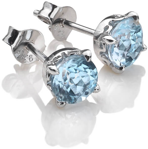 Cercei din argint cu Hot Diamonds Anais Blue Topaz AE012