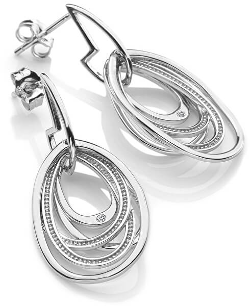 Orecchini in argento con diamanti Chandelier Vintage Drop DE496