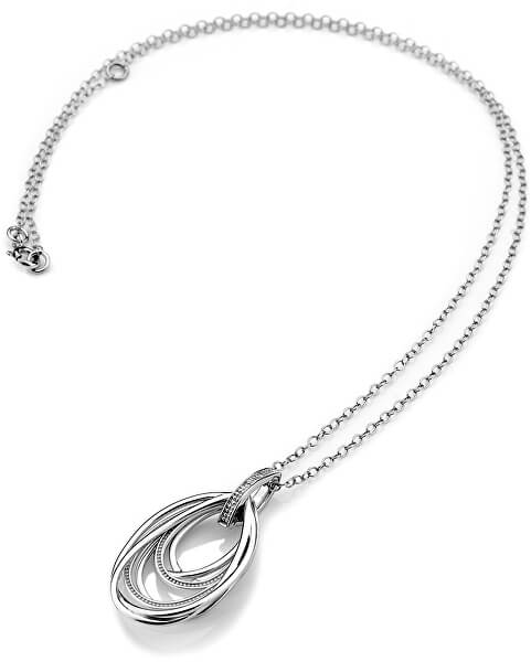 Stříbrný náhrdelník s diamantem Chandelier Vintage DP651 (řetízek, přívěsek)