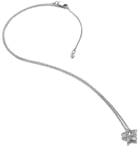 Strieborný náhrdelník s hviezdičkou Micro Bliss DP697 (retiazka, prívesok)