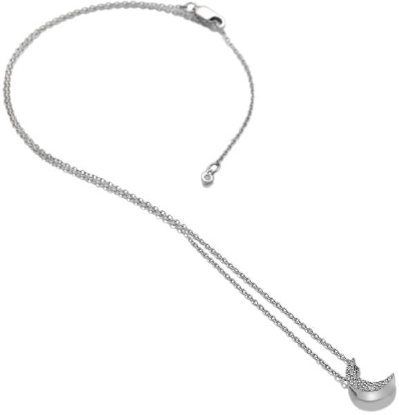 Silberne Halbmond-Halskette Mikroglück DP698 (Kette, Anhänger)