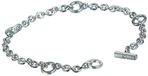 Silberarmband mit einem Diamanten Charm Elegance DL061