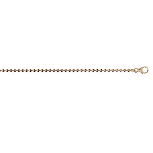 Silberkette Emozioni Rose Gold Bead Chain 18 CH007