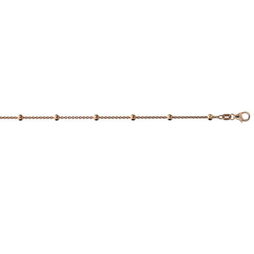 Silberkette Emozioni Rose Gold Cable with Ball CH004
