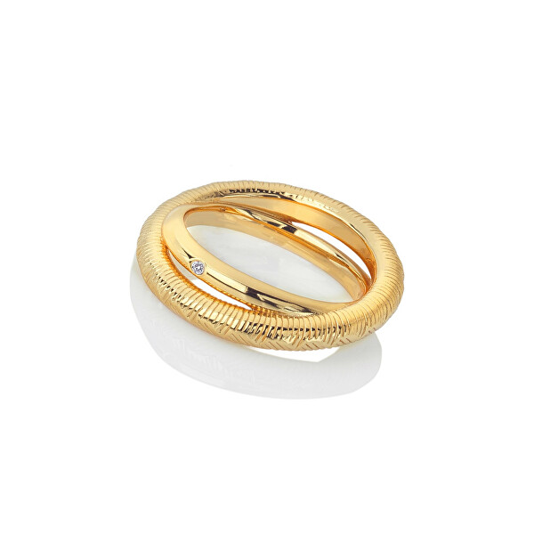 Dvojitý pozlacený prsten s diamantem Jac Jossa Hope DR229