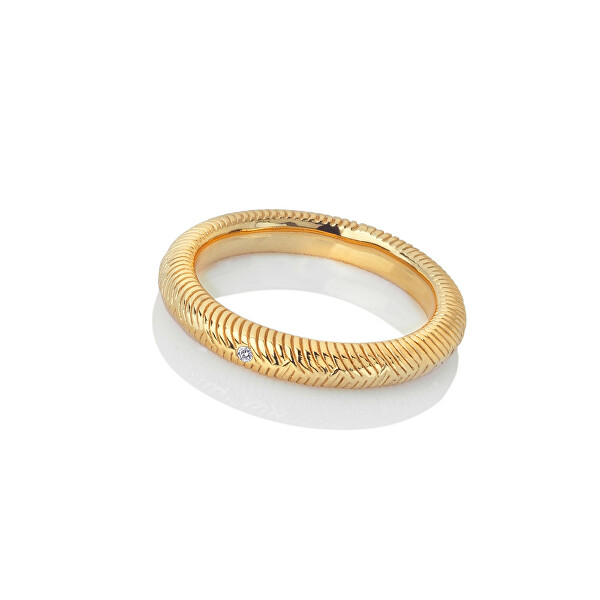 Elegante anello placcato oro con diamante Jac Jossa Hope DR230