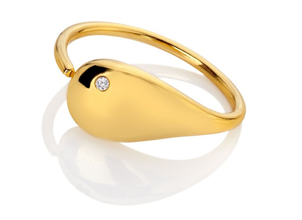 Elegantní pozlacený prsten s diamantem Jac Jossa Soul DR282