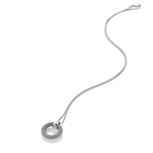 Elegantný strieborný náhrdelník s diamantom Forever DP899 (retiazka, prívesok)