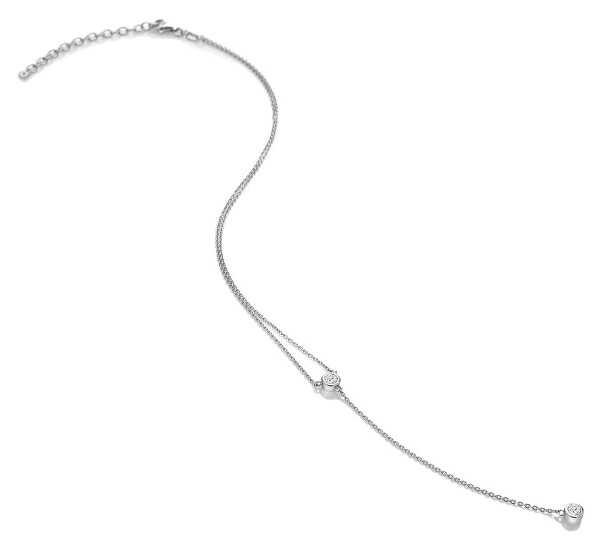 Elegantný strieborný náhrdelník s diamantom Tender DN176