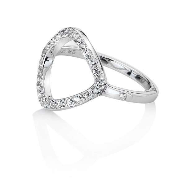Elegáns ezüst gyűrű gyémánttal és topázzal Behold DR221