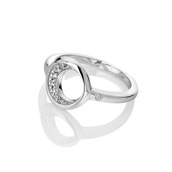 Elegáns ezüst gyűrű gyémánttal és topázzal Celestial DR232