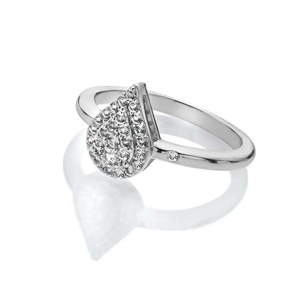 Inel elegant din argint cu diamant și topaz Glimmer DR255