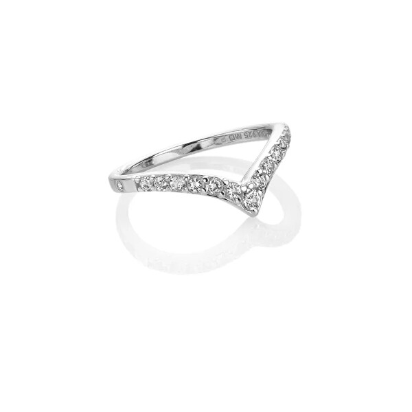 Elegantní stříbrný prsten s diamantem a topazy Lustre DR315