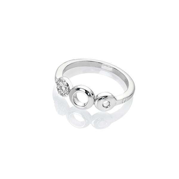 Elegantný strieborný prsteň s diamantom Balance DR243