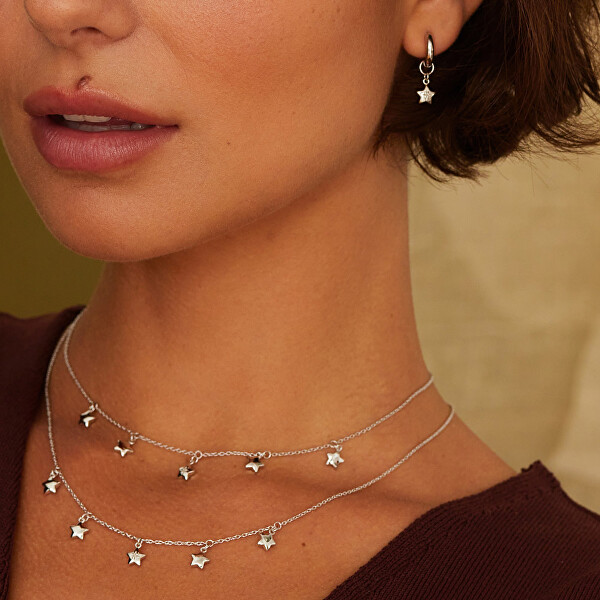 Hravý stříbrný náhrdelník s diamantem Most Loved DN161/DN163