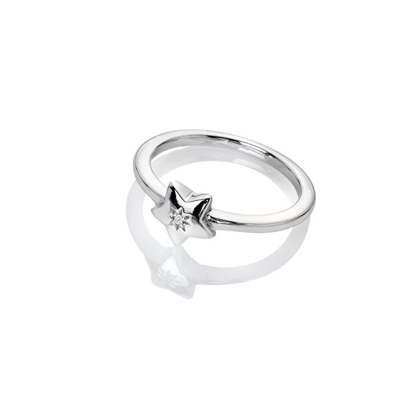 Giocoso anello in argento con diamante Most Loved DR242