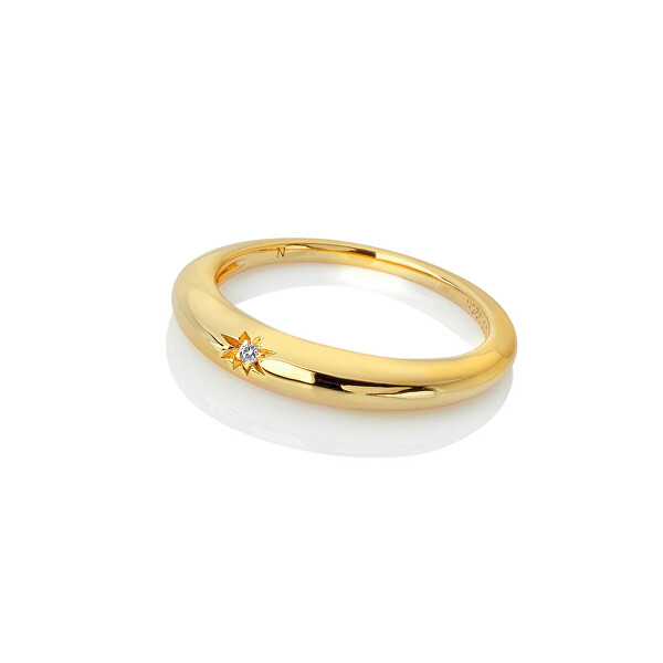 Fine anello placcato oro con diamante Jac Jossa Soul DR227