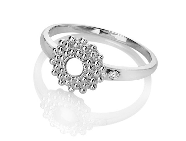 Gyönyörű ezüst gyűrű gyémánttal Blossom DR278