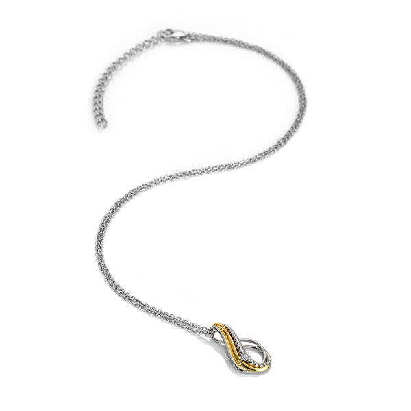 Luxusní bicolor náhrdelník s diamantem Teardrop DP1094