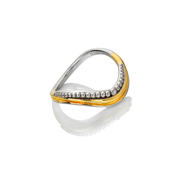 Luxusní bicolor prsten s diamantem Coupled DR311