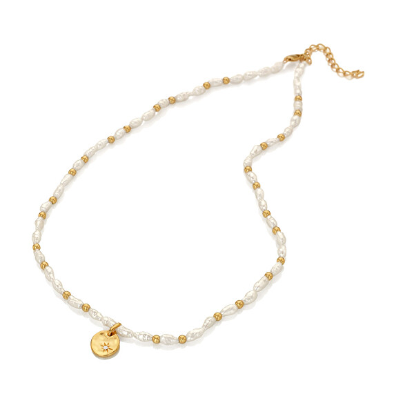 Colier luxos cu perle și diamant Jac Jossa Soul DN158 (lanț și pandantiv)