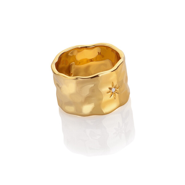 Luxus aranyozott gyűrű gyémánttal Jac Jossa Soul DR253