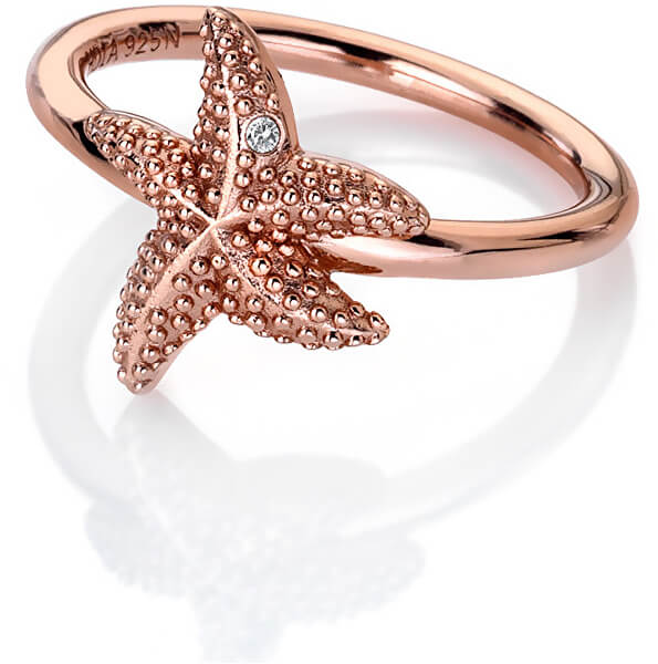 Luxusní růžově zlacený prsten s pravým diamantem Daisy RG DR212