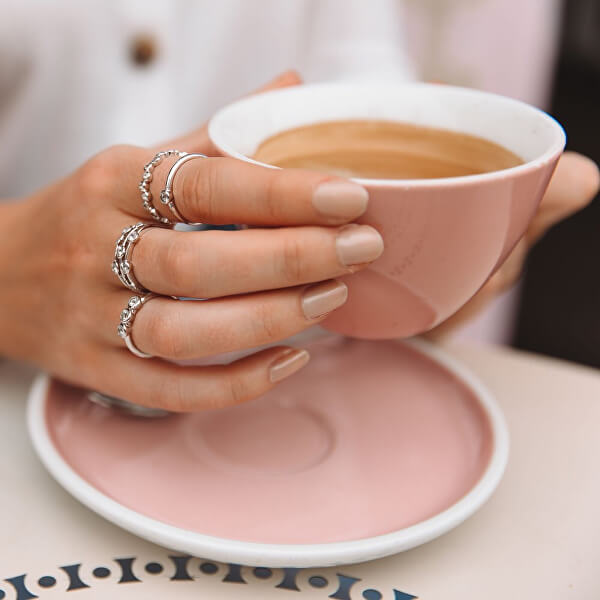 Luxusní stříbrný prsten s topazy a diamantem Willow DR207