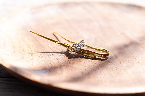 Luxus ezüst gyűrű topázzal és gyémánttal Willow DR207