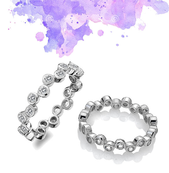 Lussuoso anello in argento con topazio e diamante Willow DR208