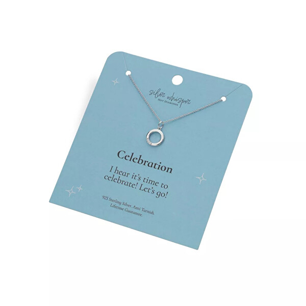 Minimalistický stříbrný náhrdelník Silver Whisper SWP011 (řetízek, přívěsek)