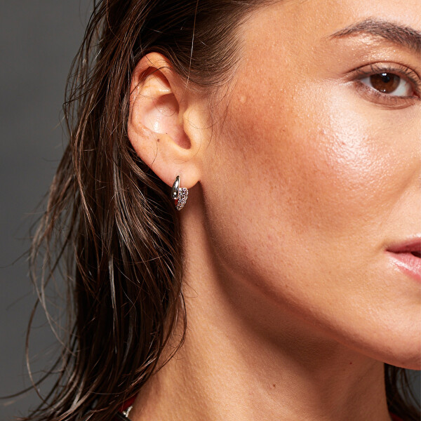 Nadčasové stříbrné náušnice s diamanty Aster DE860