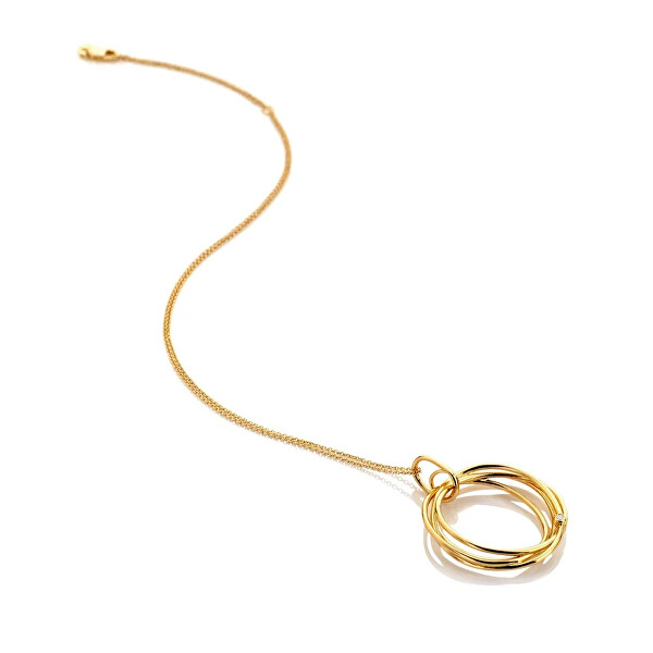 Nádherný pozlacený náhrdelník s diamantem String DP1109 (řetízek, přívěsek)