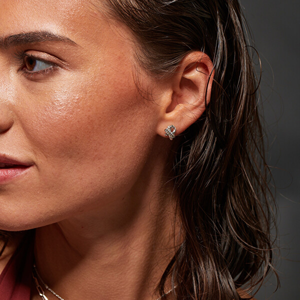 Úchvatné stříbrné náušnice s diamantem a topazy Aurora DE858