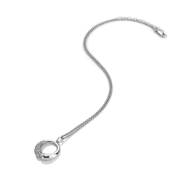 Originální stříbrný náhrdelník s diamantem Aster DP1092
