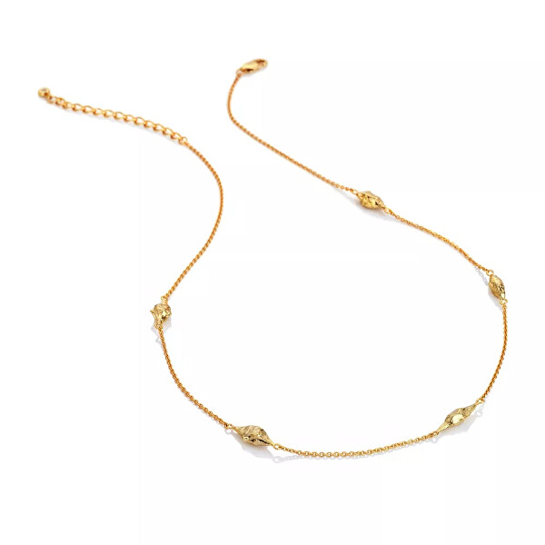 Pozlacený minimalistický náhrdelník s diamantem Golden Edit Muse DN220