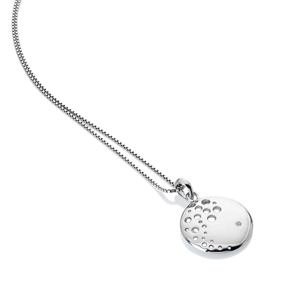 Půvabný stříbrný náhrdelník s diamantem Spritz DP861 (řetízek, přívěsek)
