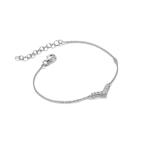 Půvabný stříbrný náramek s diamantem a topazy Lustre DL720
