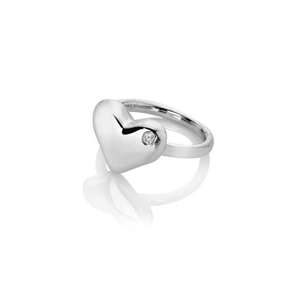 Pôvabný strieborný prsteň s diamantom Desire DR275
