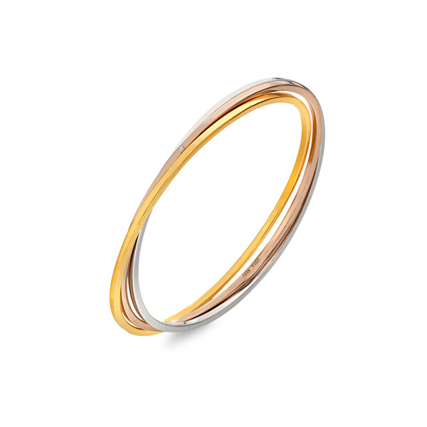 Půvabný tricolor náramek s diamantem Trio DC219