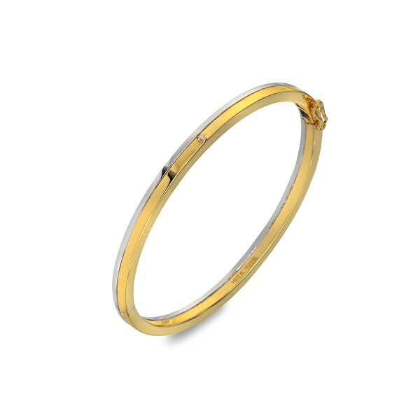Půvabný bicolor náramek s diamantem Parellel DC226