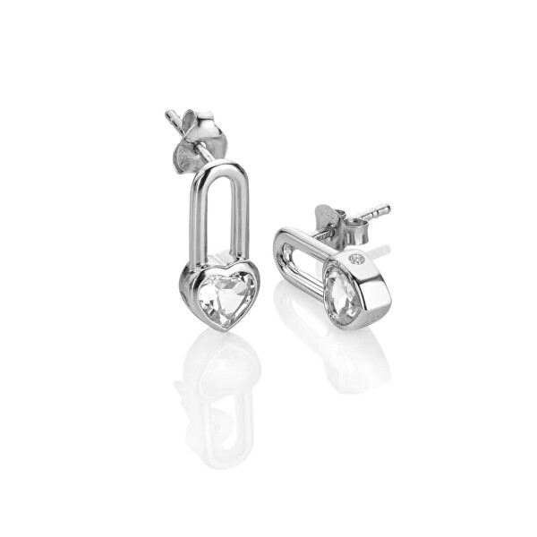 Romantické náušnice s diamanty a topazy Solitaire DE879