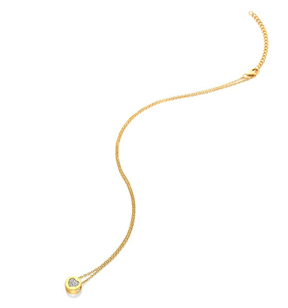Aranyozott nyaklánc gyémánttal és topázzal Jac Jossa Soul DP918 (lánc, medál)
