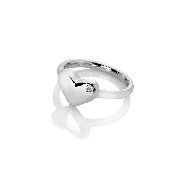 Romantický strieborný prsteň s diamantom Desire DR274