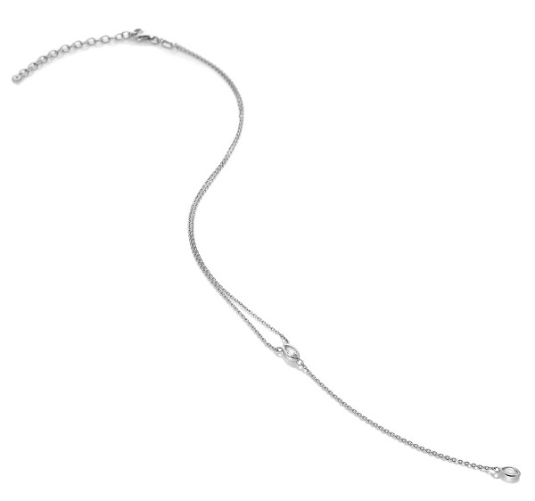Slušivý strieborný náhrdelník s diamantom Tender DN177