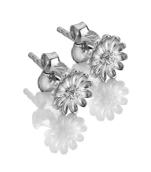 Stříbrné náušnice Květina se zirkony Proud of You Silver Whisper SWE009